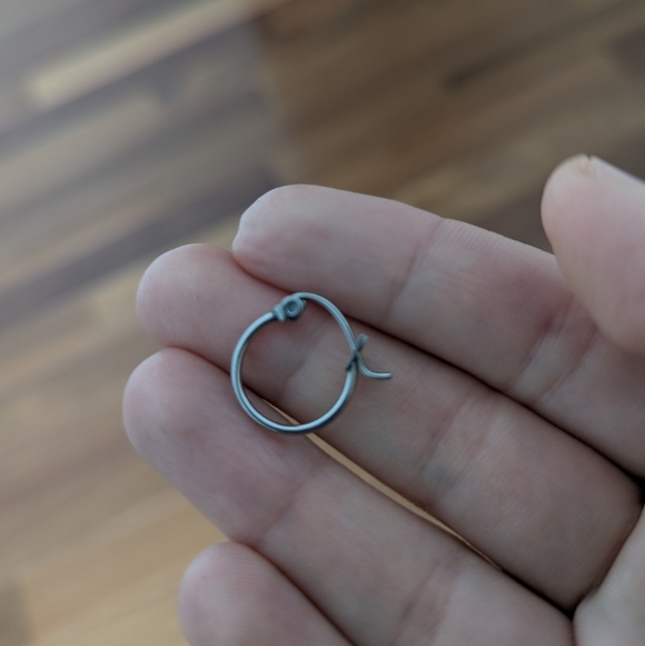 Silver Hoops - Picture 2 of 3